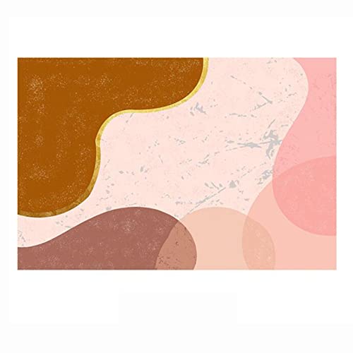 Rosa Muster Teppich Moderne Geometrie Teppiche 3D gedruckter Teppich Luxus-Europäer Stil Große Teppiche weich Anti-Rutsch-Matte Teppich für den Wohnbereich Print-on-Demand-Matte (Size:60x90cm,Color:1) von LIUNA