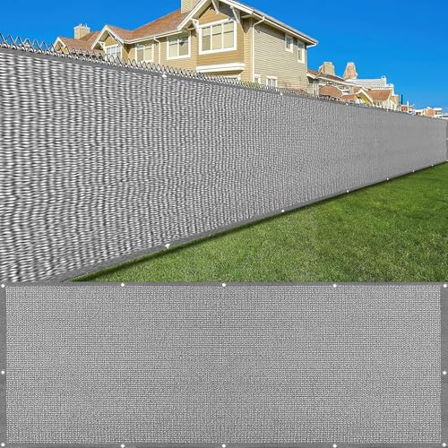 LIUNADM Balkon Sichtschutz Wetterfest 70 x 500 cm Windschutz Und Uv-Schutz, Sichtschutz Balkon Balkonabdeckung mit Kabelbinder, Reißfest für Balkongeländer, Hellgrau von LIUNADM