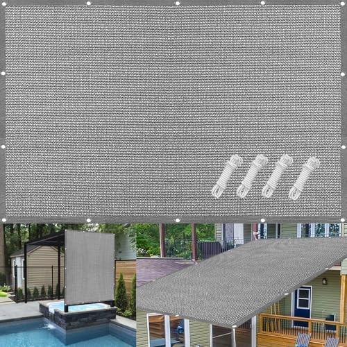 LIUNADM Sichtschutz Balkon 85 x 760 cm Sonnenschutz, Wetterfest, Blickdichte Balkonbespannung Balkonverkleidung mit Ösen Und Kabelbinder für Balkongeländer Terrasse, Hellgrau LIUNADM Sichtschutz Balkon 85 x 760 cm Sonnenschutz, Wetterfest, Blickdichte Balkonbespannung Balkonverkleidung mit Ösen Und Kabelbinder für Balkongeländer Terrasse, Hellgrau von LIUNADM