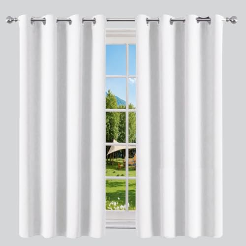 LIUNADM Thermovorhang 200 x 210 cm Sonnenschutz Schalldämmung Gardinenschals mit Schlaufen Modern Und Langlebig 2Er Set für Schlafzimmer Wohnzimmer, Weiß LIUNADM Thermovorhang 200 x 210 cm Sonnenschutz Schalldämmung Gardinenschals mit Schlaufen Modern Und Langlebig 2Er Set für Schlafzimmer Wohnzimmer, Weiß von LIUNADM