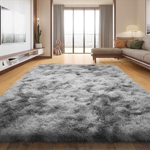 LIUNADM Wohnzimmer Teppich 140 x 150 cm Waschbar Flauschig Weich rutschfest Wohnzimmer Teppich Hochflor Langflor Langlebig Und Pflegeleicht für Schlafzimmer Kinderzimmer, Hellgrau LIUNADM Wohnzimmer Teppich 140 x 150 cm Waschbar Flauschig Weich rutschfest Wohnzimmer Teppich Hochflor Langflor Langlebig Und Pflegeleicht für Schlafzimmer Kinderzimmer, Hellgrau von LIUNADM