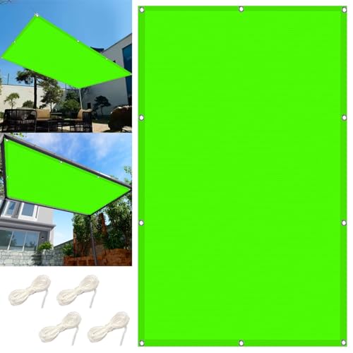 Sonnensegel 1.4 x 1.6 m Wasserdicht Sichtschutz Tarp Windschutz UV Schutz Mit Ösen für Balkon Terrasse Garten, Zart Grün von LIUNADM