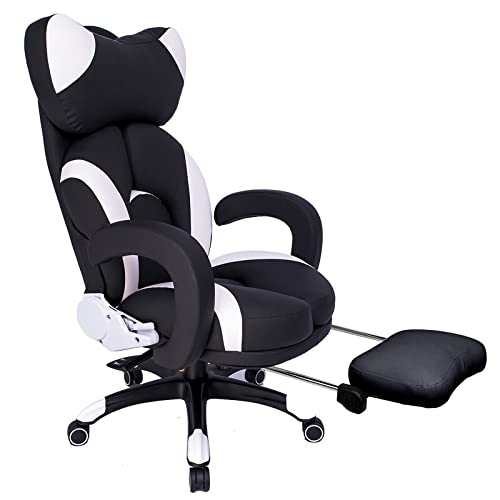 Gaming-Stuhl, Rennstuhl, ergonomisch, hohe Rückenlehne, Rennbüro, ergonomisch, Computer, PC, verstellbarer Drehstuhl, strapazierfähig, ergonomisch, Computer-Büro-Schreibtischstuhl, bequem, von LIUNJHUY
