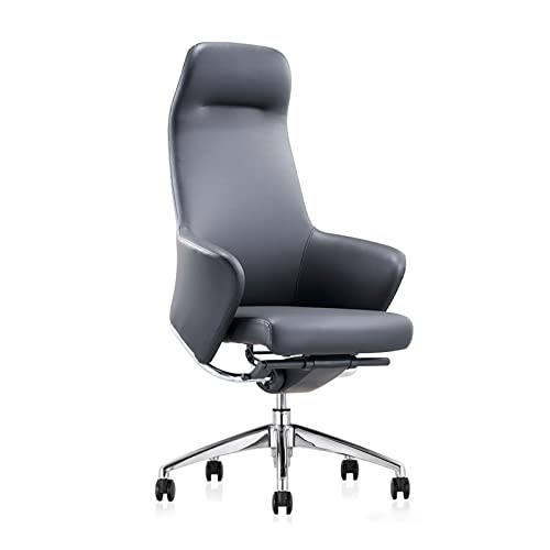 LIUNJHUY Boss Chairs mit hoher Rückenlehne, luxuriöser Managerstuhl, 120° neigbarer Leder-Bürostuhl, höhenverstellbarer Schreibtischstuhl (Farbe: Schwarz) Interesting von LIUNJHUY