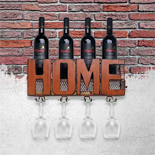 LIUNJHUY Weinhalter, wandmontiertes Weinregal, Kork-Aufbewahrungsbehälter, Weinhalter, Glashalter mit 4 Kork-Weinanhängern, Aufbewahrungsregal für Zuhause und Küche Interesting von LIUNJHUY