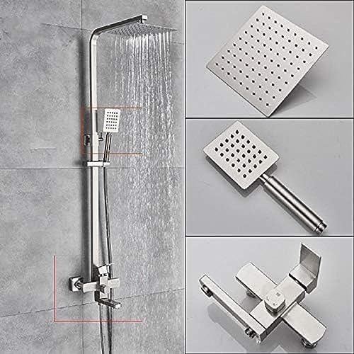 Luxus-Duschmischer Wasserhahn aus gebürstetem Nickel Regenduscharmaturensystem Unterputz-Handbrausen-Mischbatterie-Set interesting Luxus-Duschmischer Wasserhahn aus gebürstetem Nickel Regenduscharmaturensystem Unterputz-Handbrausen-Mischbatterie-Set interesting von LIUNJHUY