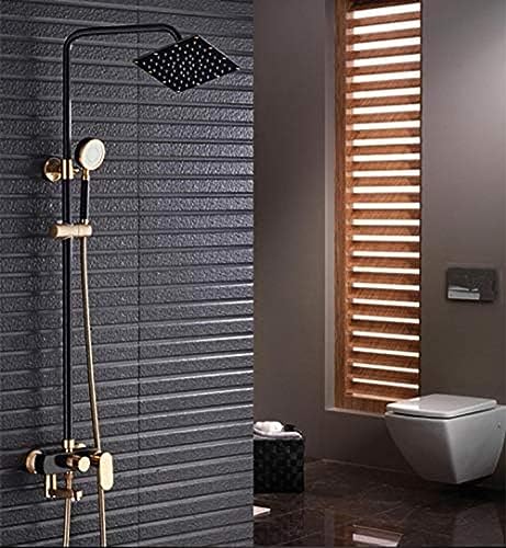Schwarz & Gold Dusche Wasserhahn Raum Aluminium Badewanne Wasserhahn Regen Dusche Kopf Handheld Bar Wand Montieren Bad Mischbatterie Set interesting Schwarz & Gold Dusche Wasserhahn Raum Aluminium Badewanne Wasserhahn Regen Dusche Kopf Handheld Bar Wand Montieren Bad Mischbatterie Set interesting von LIUNJHUY