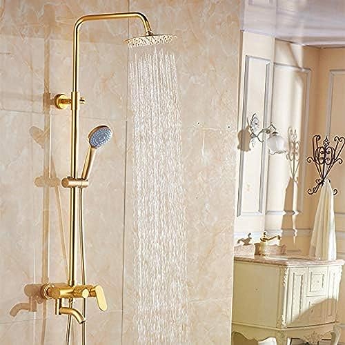 Space Aluminium Gold Bad Dusche Wasserhahn Set Vintage Gold Badezimmer Dusche Wasserhähne Mischbatterie-1,2 interesting Space Aluminium Gold Bad Dusche Wasserhahn Set Vintage Gold Badezimmer Dusche Wasserhähne Mischbatterie-1,2 interesting von LIUNJHUY