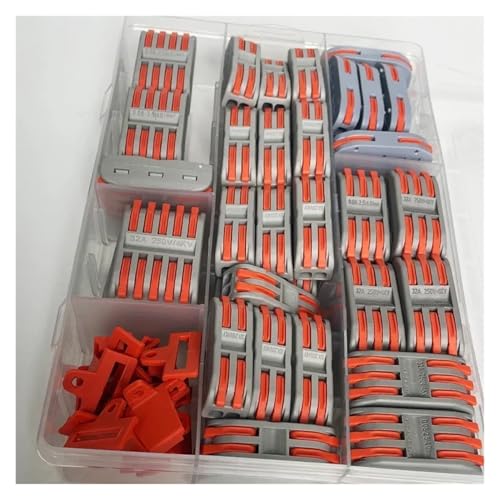 LIUSHENGJIE 64 Stück Mini-Anschlüsse für schnelle Verkabelung, elektrische Leiter, kompakter Universal-Startklemmenblock (Set (64 Stück)) von LIUSHENGJIE