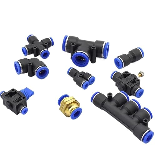 LIUSHENGJIE PY PZA PM PU PV PE SA PK pneumatische Schnellspannverschraubung OD 4 6 8 10 12 mm Schlauch-Luftrohr-Steckverbinder (SA (20 Stück), 12 mm, 20/50 Stück von LIUSHENGJIE
