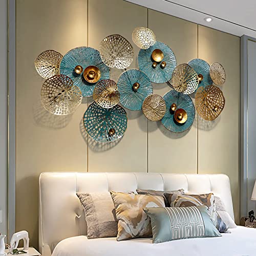 LIUSHI Metal Lotus Leaf Wall Decor Metal Wall Art Colorful 3D Wall Decor for Indoor and Outdoor Wall-Mounted Sculpture von LIUSHI