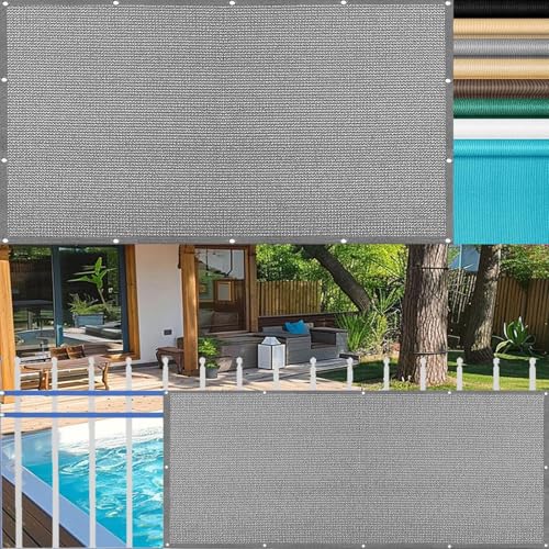 LIUWEIE Balkon Sichtschutz Balkonabdeckung 70 x 600 cm Uv-Schutz, Atmungsaktiv, Wasserdurchlässig Balkon Sichtschutz Ohne Bohren mit Ösen Und Kabelbinder für Garten Terrasse, Grau LIUWEIE Balkon Sichtschutz Balkonabdeckung 70 x 600 cm Uv-Schutz, Atmungsaktiv, Wasserdurchlässig Balkon Sichtschutz Ohne Bohren mit Ösen Und Kabelbinder für Garten Terrasse, Grau von LIUWEIE