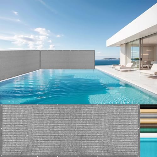 LIUWEIE Balkonumspannungen 70 x 575 cm Windschutz Sonnenschutz Sichtschutz Sonnensegel Sonnenschutz Balkon mit Ösen Und Kabelbinder für Garten Terrasse, Grau LIUWEIE Balkonumspannungen 70 x 575 cm Windschutz Sonnenschutz Sichtschutz Sonnensegel Sonnenschutz Balkon mit Ösen Und Kabelbinder für Garten Terrasse, Grau von LIUWEIE