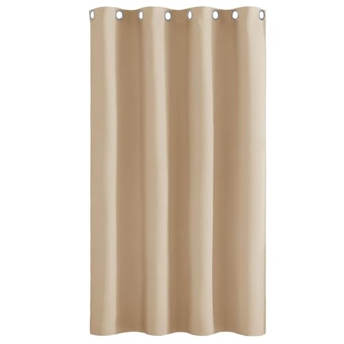 LIUWEIE Thermovorhang Kälteschutz Gardinen 70 x 120 cm 1Er Set (B X H) Verdunkelung, Winter Extra Warm Vorhang Verdunkelung Lärmschutz für Schlafzimmer Wohnzimmer, Creme Farben von LIUWEIE