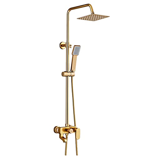 Hochdruck-Regenduschkopf, Handbrause Combo mit höhen/winkelverstellbarem Verlängerungsarm, 3 Funktionen 2 in 1 High Flow Badezimmer Dusche Hochdruck-Regenduschkopf, Handbrause Combo mit höhen/winkelverstellbarem Verlängerungsarm, 3 Funktionen 2 in 1 High Flow Badezimmer Dusche von LIUWOPA