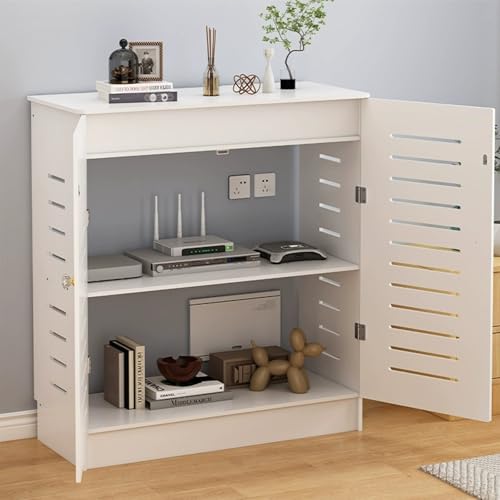 LIUWOPA WiFi-Router-Aufbewahrungsschrank, dekorativer WiFi-Box-Verstecken mit Doppeltüren, stilvoller Modem-Organizer für Zuhause und Büro, weiß, 50 x 80 cm, platzsparende Lösung LIUWOPA WiFi-Router-Aufbewahrungsschrank, dekorativer WiFi-Box-Verstecken mit Doppeltüren, stilvoller Modem-Organizer für Zuhause und Büro, weiß, 50 x 80 cm, platzsparende Lösung von LIUWOPA