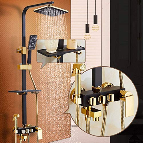Multifunktions-Duschsäule für Haushalt, Hotel, Duschsäule mit konstanter Temperatur, Duschsystem, mit rechteckiger Düse, Duschkopf, Duschspray, kaltes und heißes Mischpult, Duschset (Farbe: Weiß) Multifunktions-Duschsäule für Haushalt, Hotel, Duschsäule mit konstanter Temperatur, Duschsystem, mit rechteckiger Düse, Duschkopf, Duschspray, kaltes und heißes Mischpult, Duschset (Farbe: Weiß) von LIUWOPA