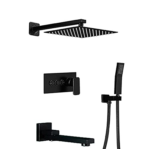 Set Doppelfunktionssystem in quadratischen Regenköpfen & Handbrause und Schlauch Set, Chrom Set Doppelfunktionssystem in quadratischen Regenköpfen & Handbrause und Schlauch Set, Chrom von LIUWOPA