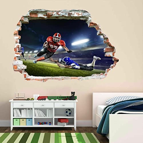 American Football Spieler Wandaufkleber Wandtattoo Kinder Schlafzimmer Home Decor von LIUWW