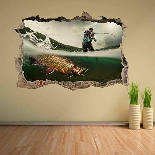 Angelrute Forelle fangen Fische Köder Unterwasser Wandaufkleber Wandtattoo Angelrute Forelle fangen Fische Köder Unterwasser Wandaufkleber Wandtattoo von LIUWW