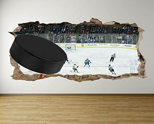 EISHOCKEY PUCK 3D LOCH IN DER WAND SMASH WALL ART DECAL Sticker MURAL team EISHOCKEY PUCK 3D LOCH IN DER WAND SMASH WALL ART DECAL Sticker MURAL team von LIUWW