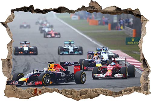 Formel 1 F1-Rennwagen Smashed Wall Decal Graphic Sticker Art Mural von LIUWW