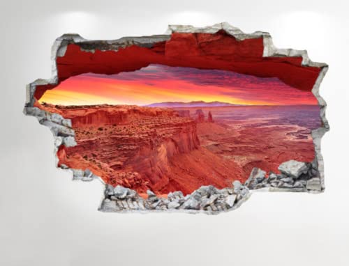 GRAND CANYON SUNRISE WALL STICKER 3D LOOK - LOUNGE NATURE WALL DECAL Z298 von LIUWW