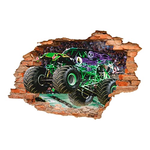 Monster Truck 3D Wandtattoo, Monster Truck Wandtattoo, Sportwagen, Dekor von LIUWW