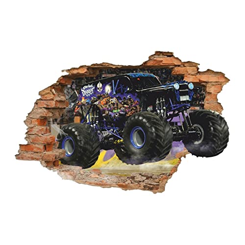 Monster Truck 3D Wandtattoo, Monster Truck Wandtattoo, Spots Auto, Dekor von LIUWW