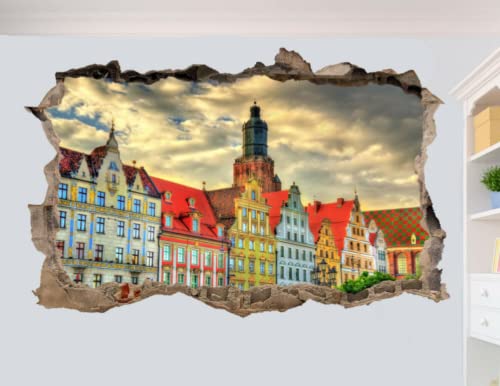 WROCLAW POLEN COLORFUL VIEW 3D SMASHED WANDAUFKLEBER ZIMMER DEKORATION AUFKLEBER WANDBILD WROCLAW POLEN COLORFUL VIEW 3D SMASHED WANDAUFKLEBER ZIMMER DEKORATION AUFKLEBER WANDBILD von LIUWW