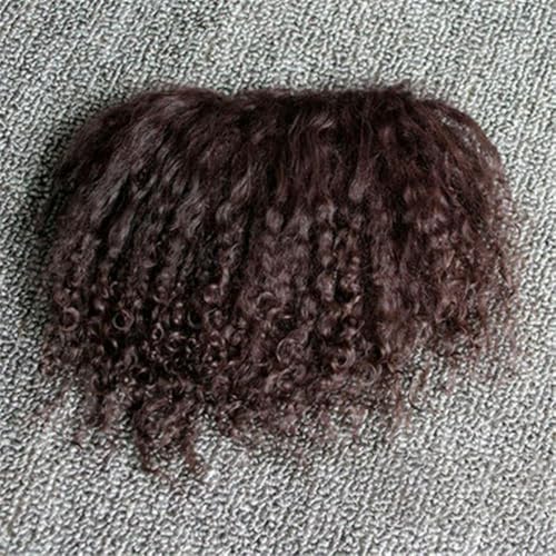 LIUXIN Puppen Reines Mohair Kaffee Hellgrau BJD Puppen Perücken Schaffell Wolle Lamm Haar DIY Zubehör von LIUXIN