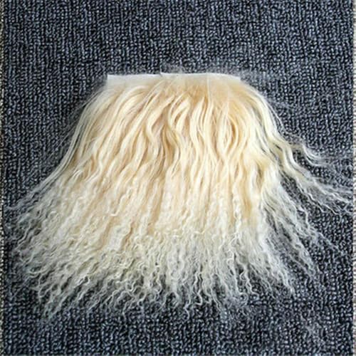 LIUXIN Puppen Reines Mohair Kaffee Hellgrau BJD Puppen Perücken Schaffell Wolle Lamm Haar DIY Zubehör von LIUXIN