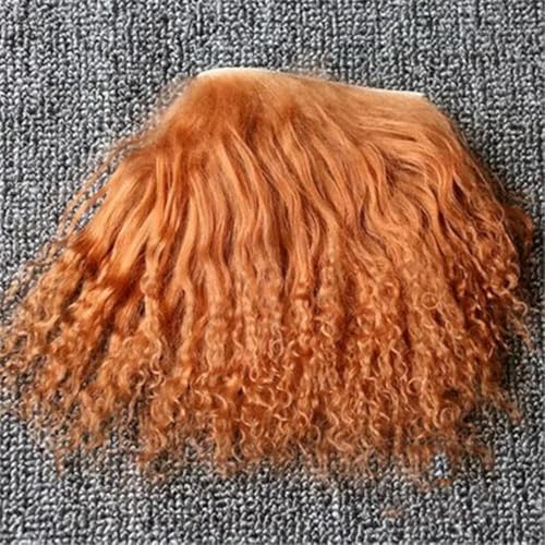 LIUXIN Puppen Reines Mohair Kaffee Hellgrau BJD Puppen Perücken Schaffell Wolle Lamm Haar DIY Zubehör von LIUXIN