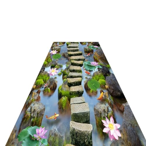 LIUXIUER Langer Läufer für Flur, Korridor, Teppich, 5D-Stein-Pier-Creek-Muster, extra lang, leicht zu reinigen, Größe anpassbar, 1,1 x 6 m LIUXIUER Langer Läufer für Flur, Korridor, Teppich, 5D-Stein-Pier-Creek-Muster, extra lang, leicht zu reinigen, Größe anpassbar, 1,1 x 6 m von LIUXIUER