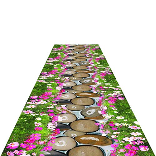 LIUXIUER Teppich Läufer Flur Rustikales Artinnenmuster 3D 0.7CM Stärke Maschinenweben Langer Bereich Flurteppich Verwendbar Für Hauptdekorationtreppe Wohnzimmer,B,0.8X2M(2.62X6.56ft) von LIUXIUER
