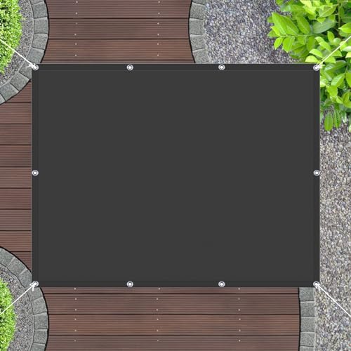 Sonnensegel 1.6 x 3.8 m Garten Segel mit Pu-Beschichtung Wasserdicht Ripstop Uv Schutz Beschattungsnetz für Außenbereich,Garten, Dunkelgrau von LIUXUELI