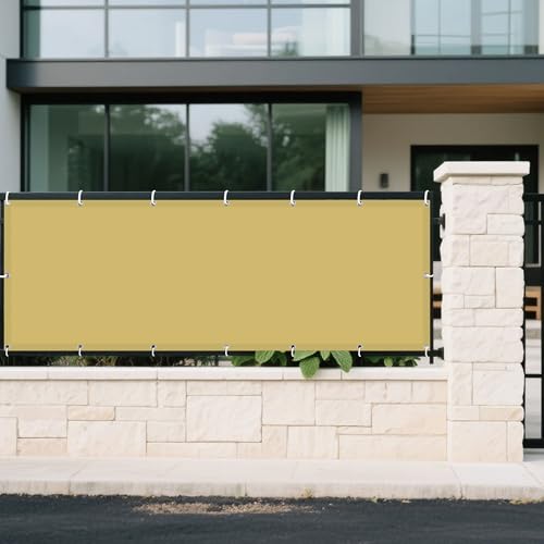 Sonnenschutz Sonnensegel 235 x 285 cm Rechteckig Wasserdicht 98% UV Schutz Schattiernetz mit Spannseilen mit Ösen für Terrasse Balkon, Creme Farben von LIUYANYAN