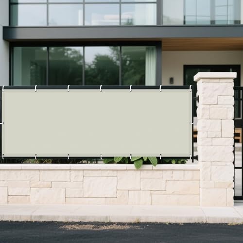 Sonnenschutz Sonnensegel 85 x 135 cm Rechteckig Wasserdicht 98% UV Schutz Schattiernetz mit Spannseilen mit Ösen für Terrasse Balkon, Beige von LIUYANYAN