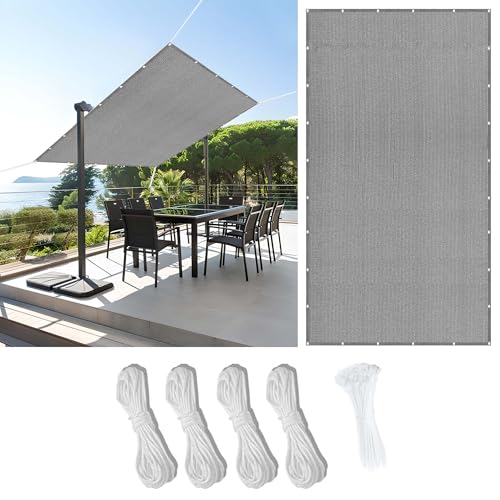 Sonnensegel Sonnenschutz 659 x 714 cm Rechteckig Atmungsaktiv 98% UV Schutz Segeltuch Pergola mit Ösen Ohne Bohren mit Seil für Patio Hinterhof Rasengarten, Hellgrau Sonnensegel Sonnenschutz 659 x 714 cm Rechteckig Atmungsaktiv 98% UV Schutz Segeltuch Pergola mit Ösen Ohne Bohren mit Seil für Patio Hinterhof Rasengarten, Hellgrau von LIUYANYAN