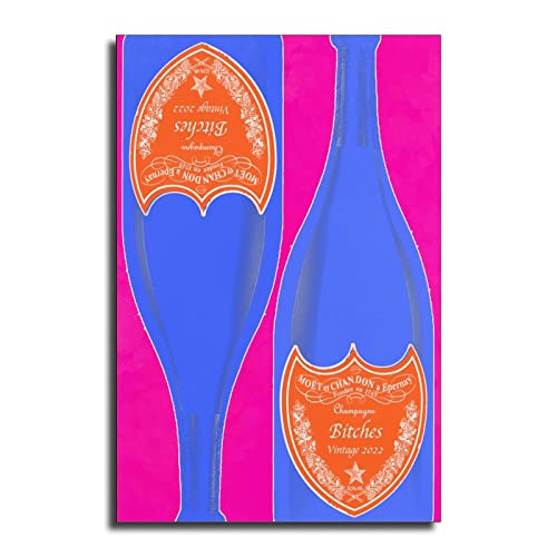 Champagne Bitches Leinwand-Kunstposter und Wandkunstdruck, modernes Familien-Schlafzimmer-Dekoration, Poster, 40 x 60 cm von LIUYANZI
