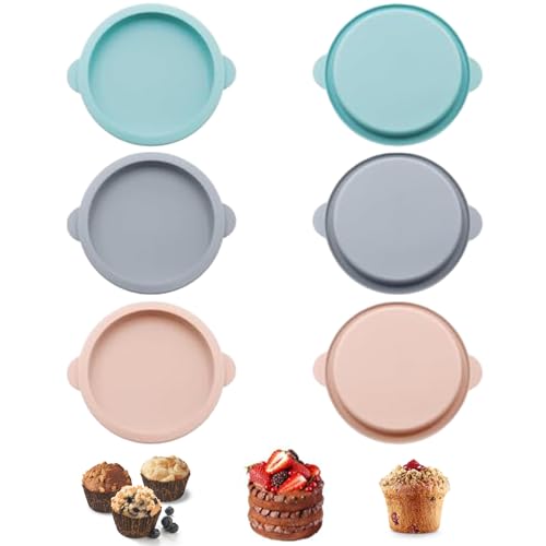 LIUYIDM 6 StüCk Tortenboden Backform Durchmesser 12 cm Silikon Backformen Eierform Silikon Burger Buns Backform Silikonbackform Rund,zum FrüHstüCk Eiersandwiches, Cupcakes, Muffins LIUYIDM 6 StüCk Tortenboden Backform Durchmesser 12 cm Silikon Backformen Eierform Silikon Burger Buns Backform Silikonbackform Rund,zum FrüHstüCk Eiersandwiches, Cupcakes, Muffins von LIUYIDM