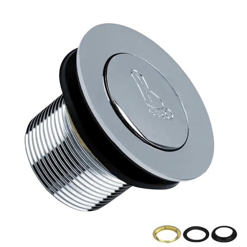 LIUZHUJ Pop-Up-Abflussstopfen & Waschbecken-Stöpsel mit Gummidichtung – Verzinkte Oberfläche, 2-in-1-Stöpsel für Waschbecken und Badewanne von LIUZHUJ