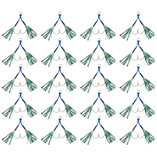 LIUZIKUN 20Pcs Doppel Angeln Unterstützen Haken Kits Langsam Schnell Fallen Jigs Angeln Haken Blinkende Tanzen Jigging Unterstützen Haken Dauerhafte von LIUZIKUN