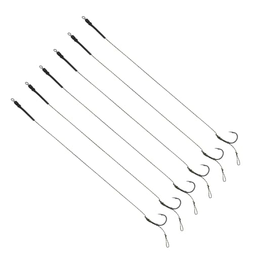 LIUZIKUN 6Pcs Link Gebunden Haken Angelhaken Professionelle Starke Festigkeit Gebunden Boilie Köder Haken Mit Linie von LIUZIKUN