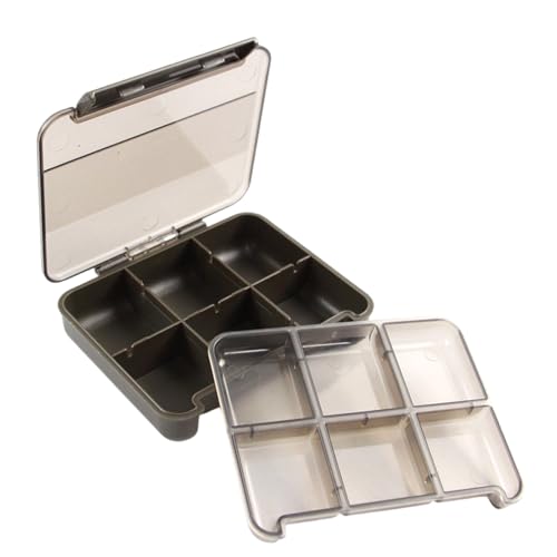 LIUZIKUN Angelgerät-Aufbewahrungsbox mit durchsichtigem Deckel, Angelgerät-Box mit Mehreren Fächern, Angelköder, Köder, Haken, Behälter, Etui von LIUZIKUN