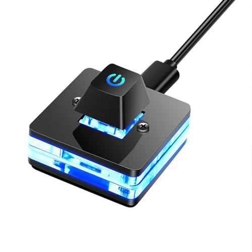 LIUZIKUN Netzschalter für Desktop-Computer mit Verlängerungskabel und LED-Licht, langes Schreibtisch-PC-Umschaltkabel für einfaches Starten von LIUZIKUN