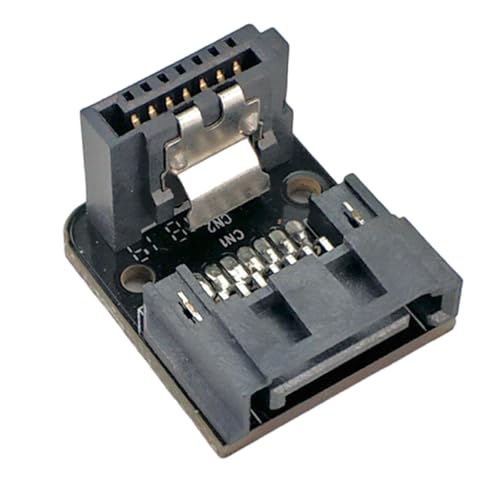 LIUZIKUN SATAs 7Pin Buchse auf Stecker Adapter 90 Grad abgewinkelt Ellenbogen Adapter 6Gbps SATAs Adapter Up/Down für Motherboards Mainboard von LIUZIKUN