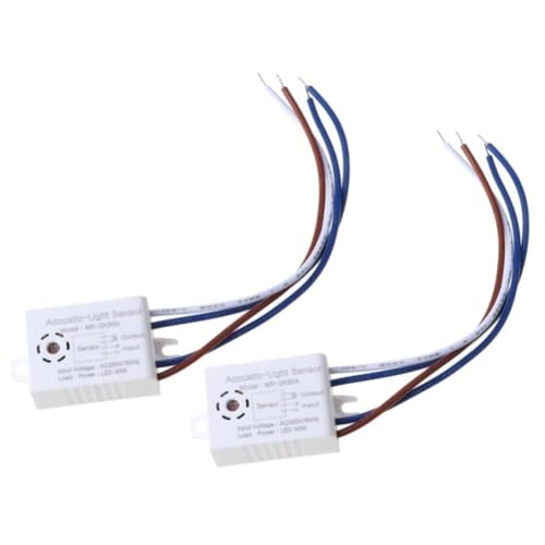 LIVASH 2PCS MR-SK50A Smart Switch-Modul für Heimwerker, 220 V, Detektor, Ton, Sprachsensor, Intelligenter Automatischer Ein-/Aus-Lichtschalter, Langlebig, Einfache Installation, Einfach zu Bedienen von LIVASH