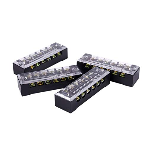 LIVASH 4 StüCke 15A Zweireihige 6 P Schraubverbinder Elektrische Barriere Anschlussblock von LIVASH
