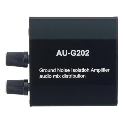 LIVASH AU-G202 Erdschleifen-Rauschisolator-Audiomischer mit 2 EingäNgen und 2 AusgäNgen für PC-PS-Spielekonsolen von LIVASH